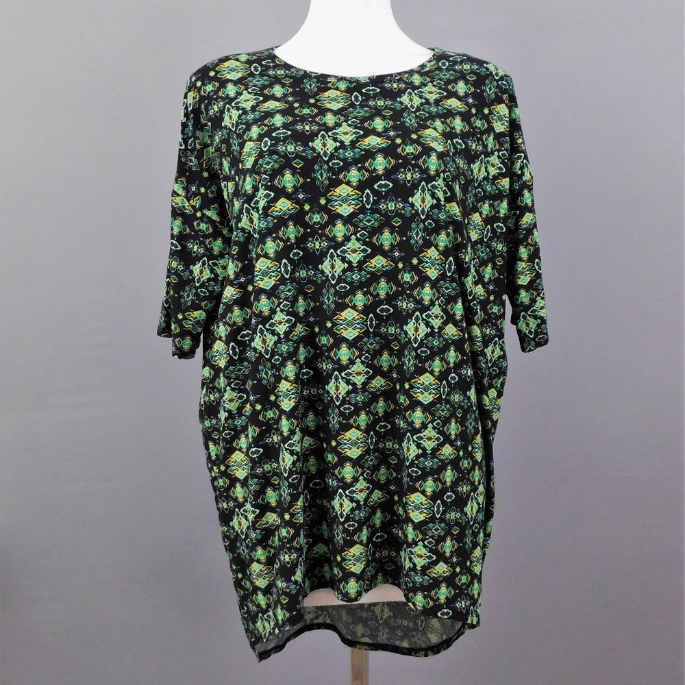 LuLaRoe Women‎ Tunic Black Multicolor XS